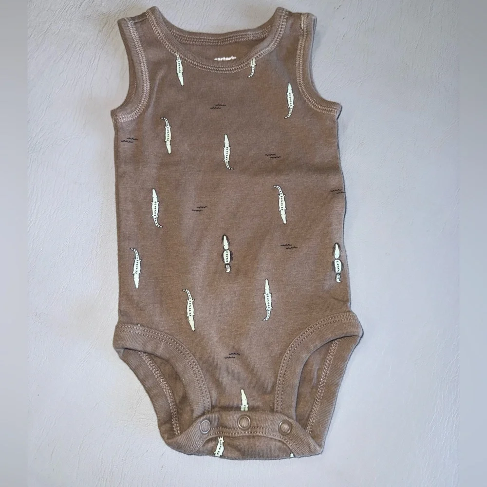 Carter's Brown Alligator Print One‎ Piece